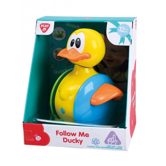Buy Playgo Follow Me Duck Wooden Pull Along Toy | Yallatoys.com