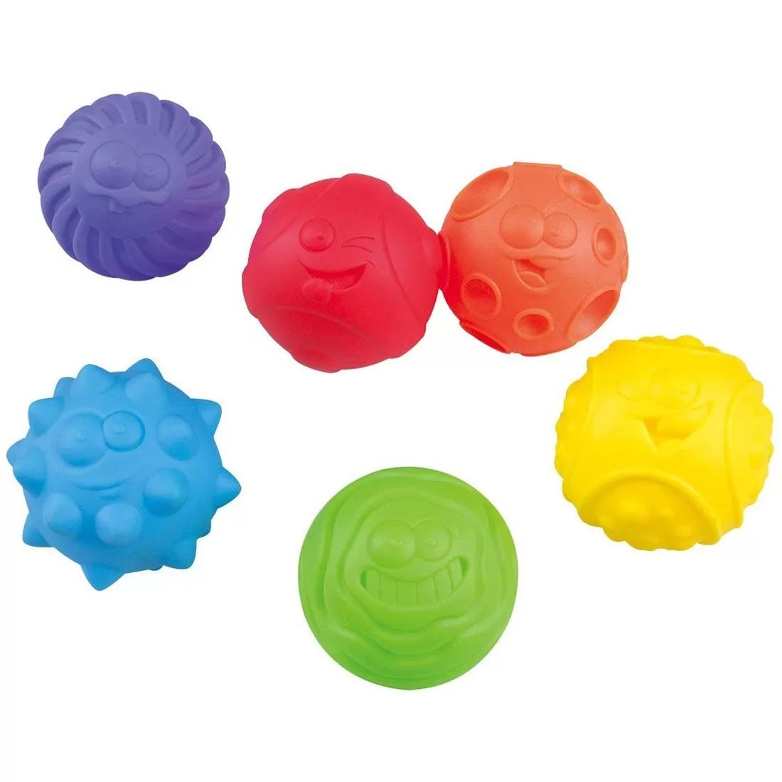 Buy Playgo Rainbow Textured Balls 6 Pieces | Yallatoys.com