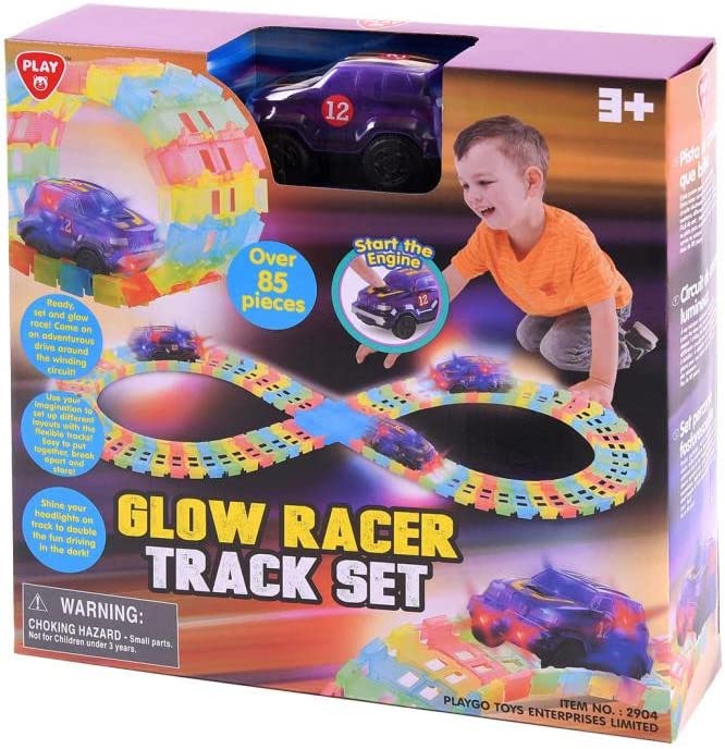 Buy Playgo Glow Racer Track Set Battery Operated 85pcs | Yallatoys.com