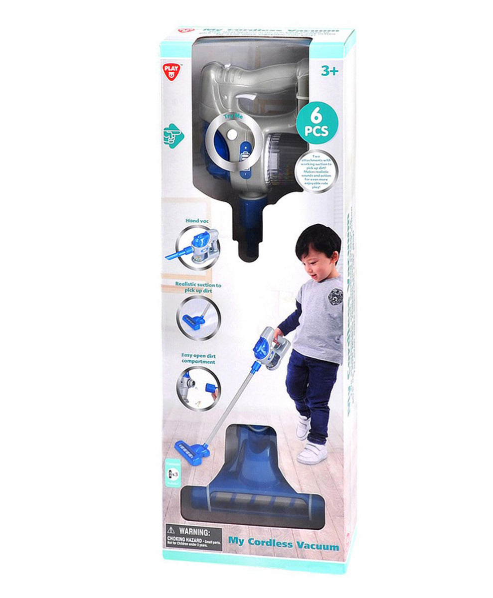 Buy Playgo My Cordless Vacuum Grey 6pcs | Yallatoys.com
