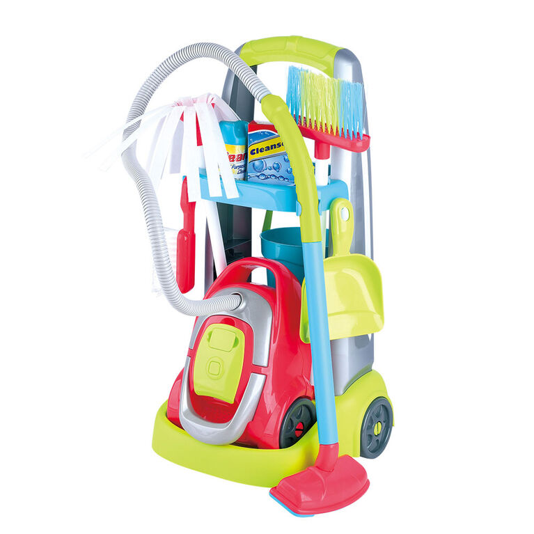 Buy Playgo House Cleaning Trolley With Vacuum 21 Pieces Battery Operated | Yallatoys.com