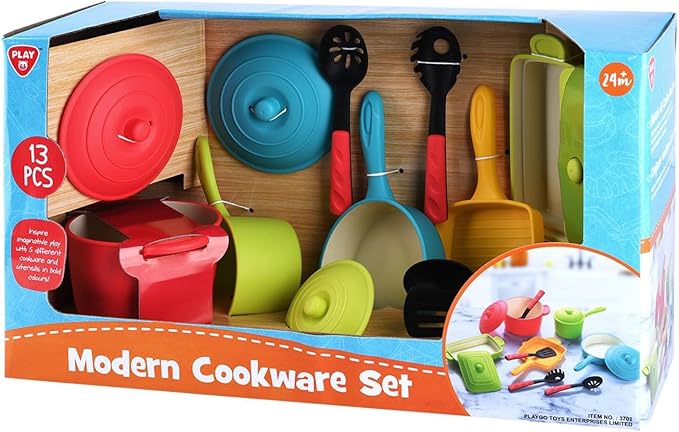 Buy Playgo Modern Cookware Set 13 Pieces | Yallatoys.com