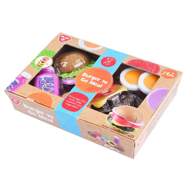 Buy Playgo Burger To Go Meal 12pcs | Yallatoys.com