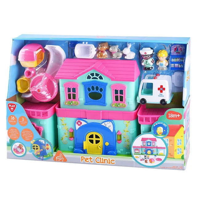 Buy Playgo Animal Complex Clinic Set 16 Pcs Battery Operated | Yallatoys.com