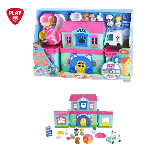 Buy Playgo Animal Complex Clinic Set 16 Pcs Battery Operated | Yallatoys.com