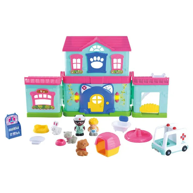Buy Playgo Animal Complex Clinic Set 16 Pcs Battery Operated | Yallatoys.com