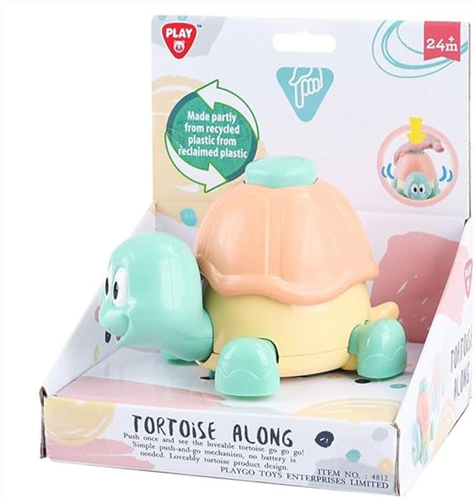 Buy Playgo Press and Go Turtle Running Turtle Green Plastic | Yallatoys.com