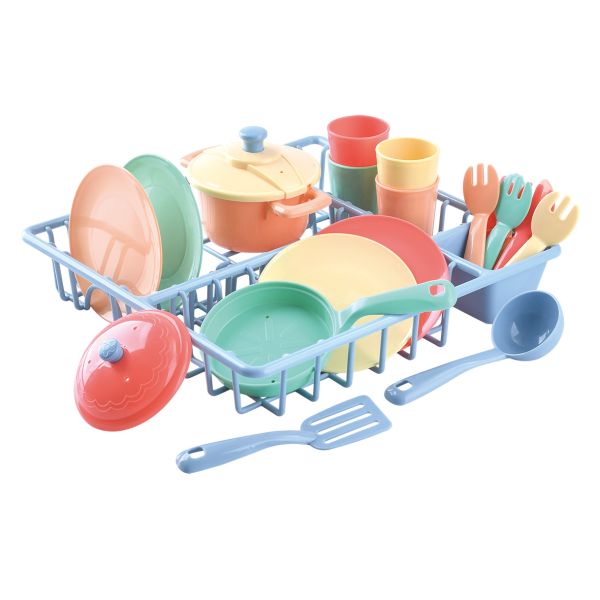 Buy Playgo Dish Drainer & Kitchenware 23 Pcs | Yallatoys.com