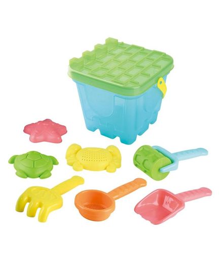 Buy Playgo Sunny Beach Bucket Set  9 Pcs | Yallatoys.com