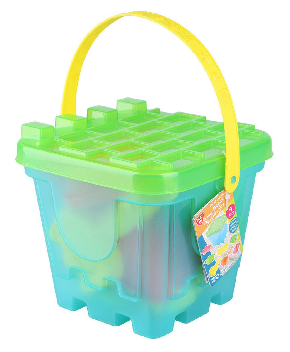 Buy Playgo Sunny Beach Bucket Set  9 Pcs | Yallatoys.com