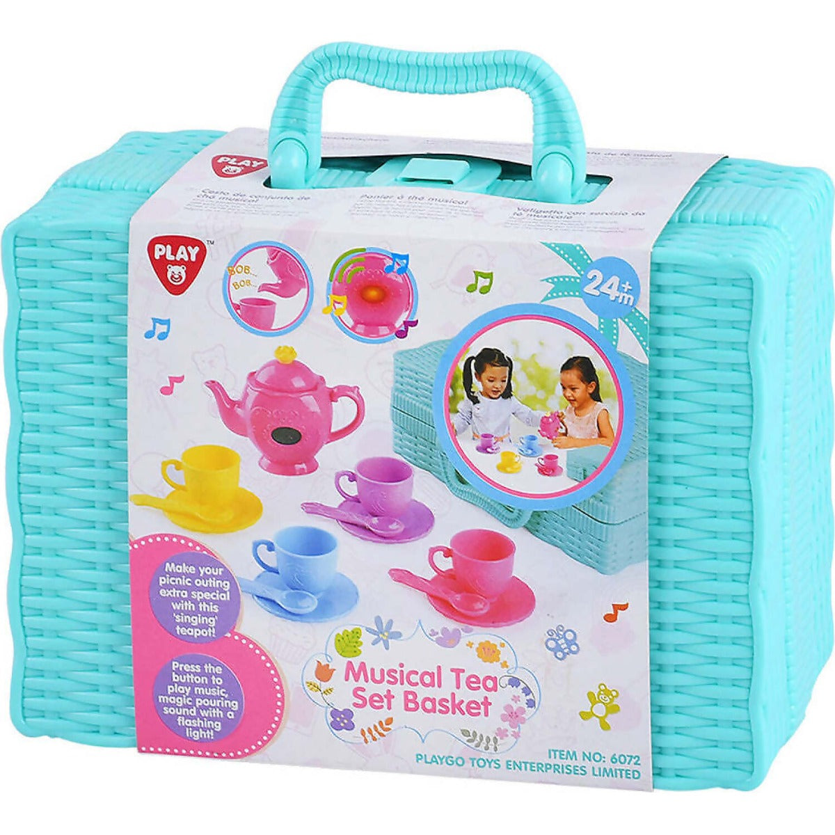 Buy Playgo Battery Operated Musical Tea Set Basket | Yallatoys.com