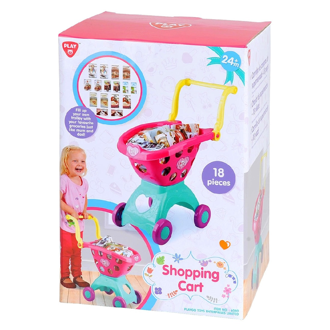 Buy Playgo Shopping Cart with 18pcs | Yallatoys.com