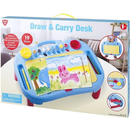 Buy Playgo Draw & Carry Desk with 19pcs | Yallatoys.com