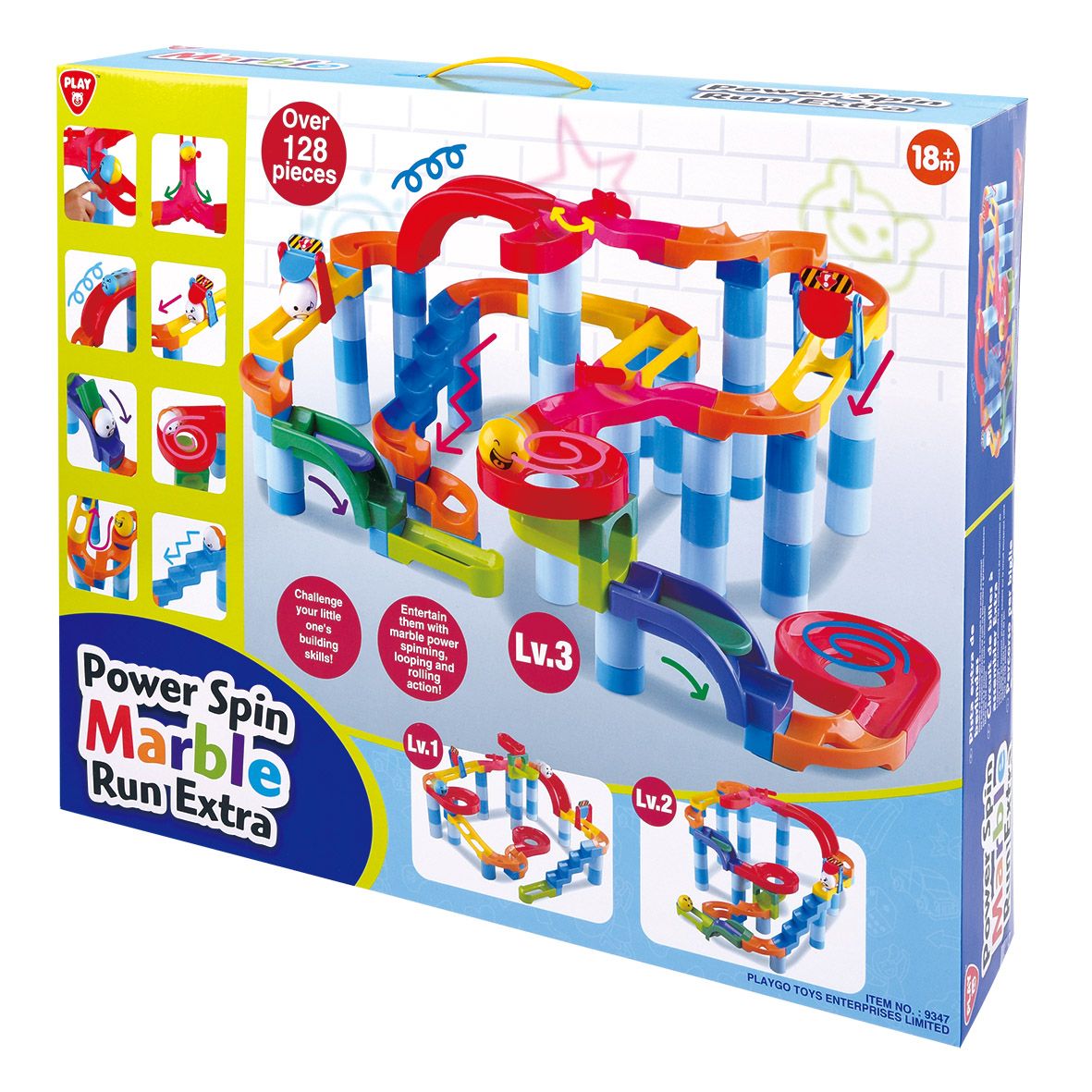 Buy Playgo Power Spin Marble Run 128pcs | Yallatoys.com