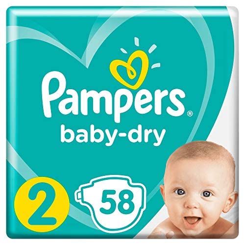 Pampers Baby Dry Size 2 4-8 kgs 58 Diapers Pack Pampers Yallatoys