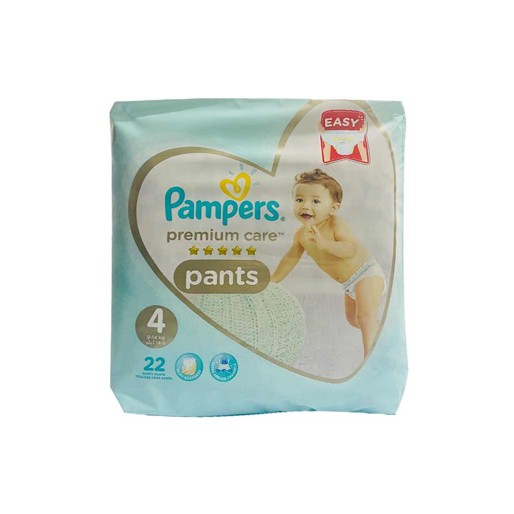 Pampers Premium Care Pants Size 4 9-14Kg 22 Nappy Pants Pampers Yallatoys