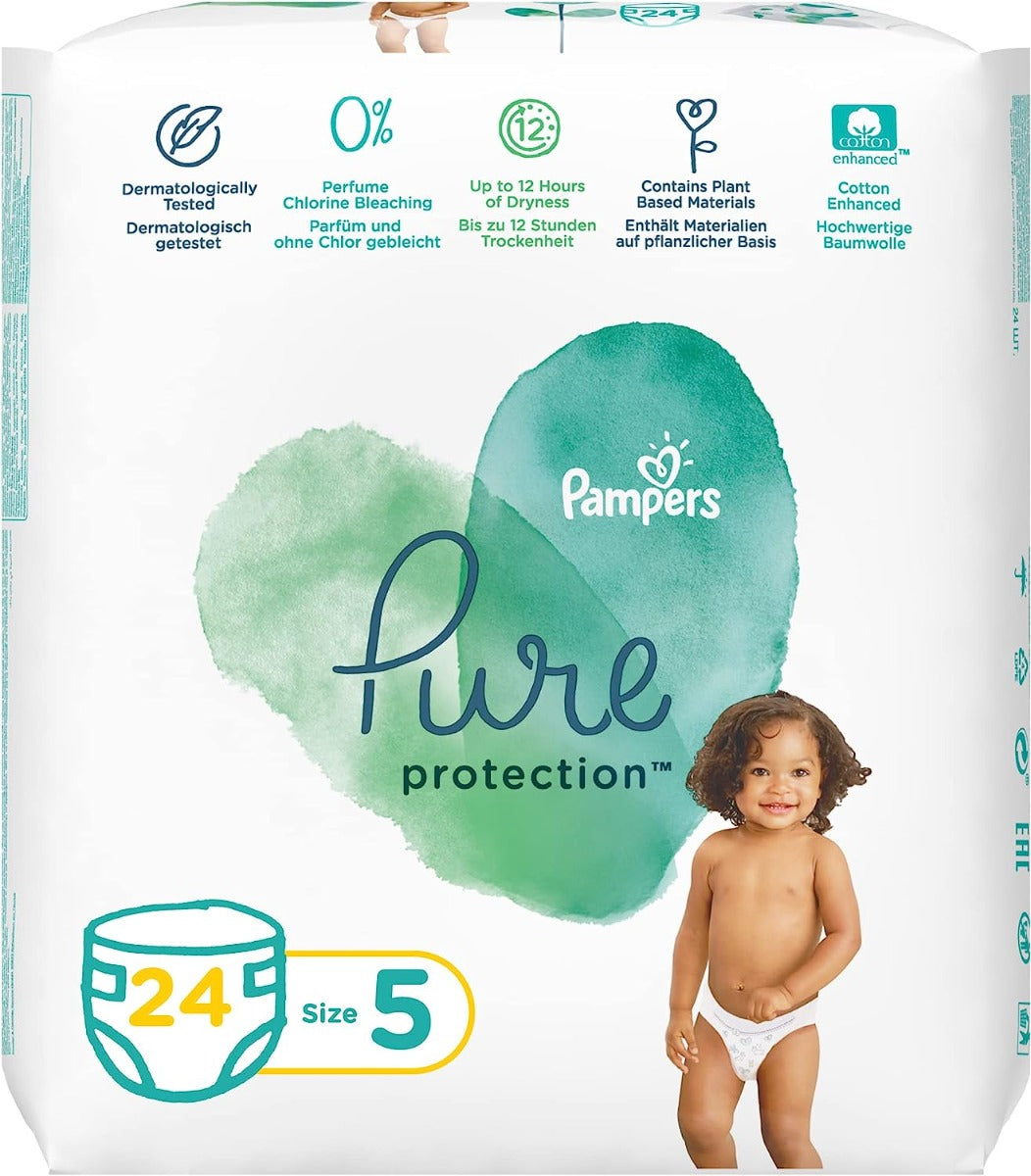 Pampers Pure Protection Diapers Size 5-24 Pampers Yallatoys