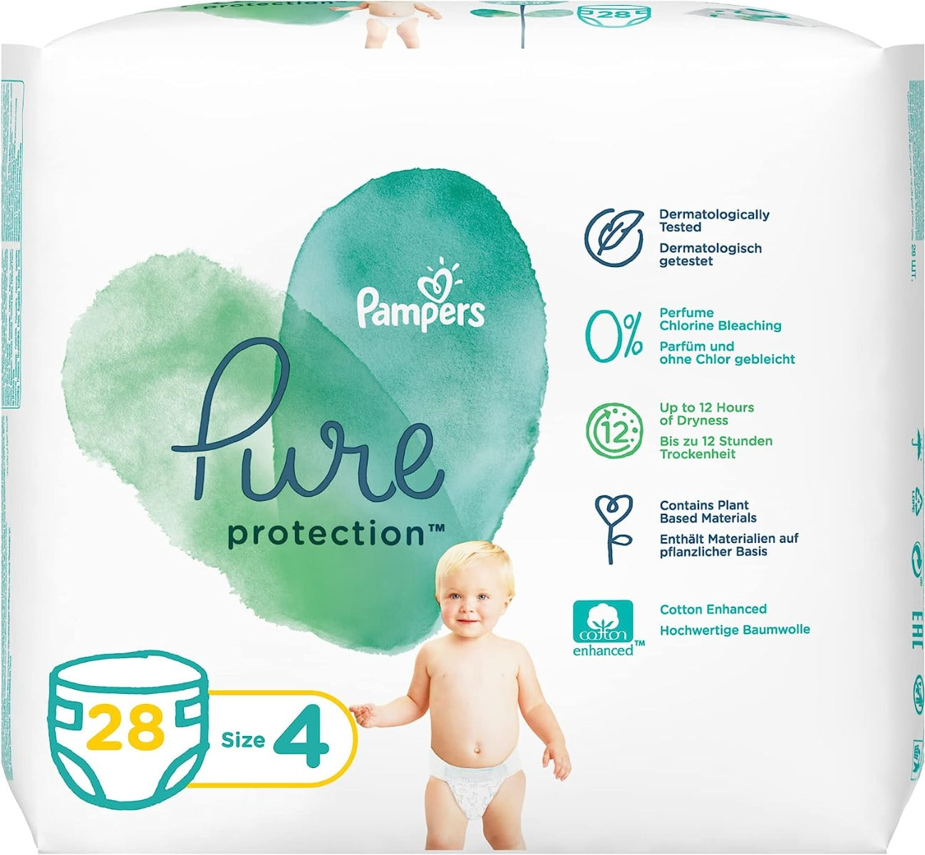 Pampers Pure Protection Diapers Size 4 28 -31 Pampers Yallatoys