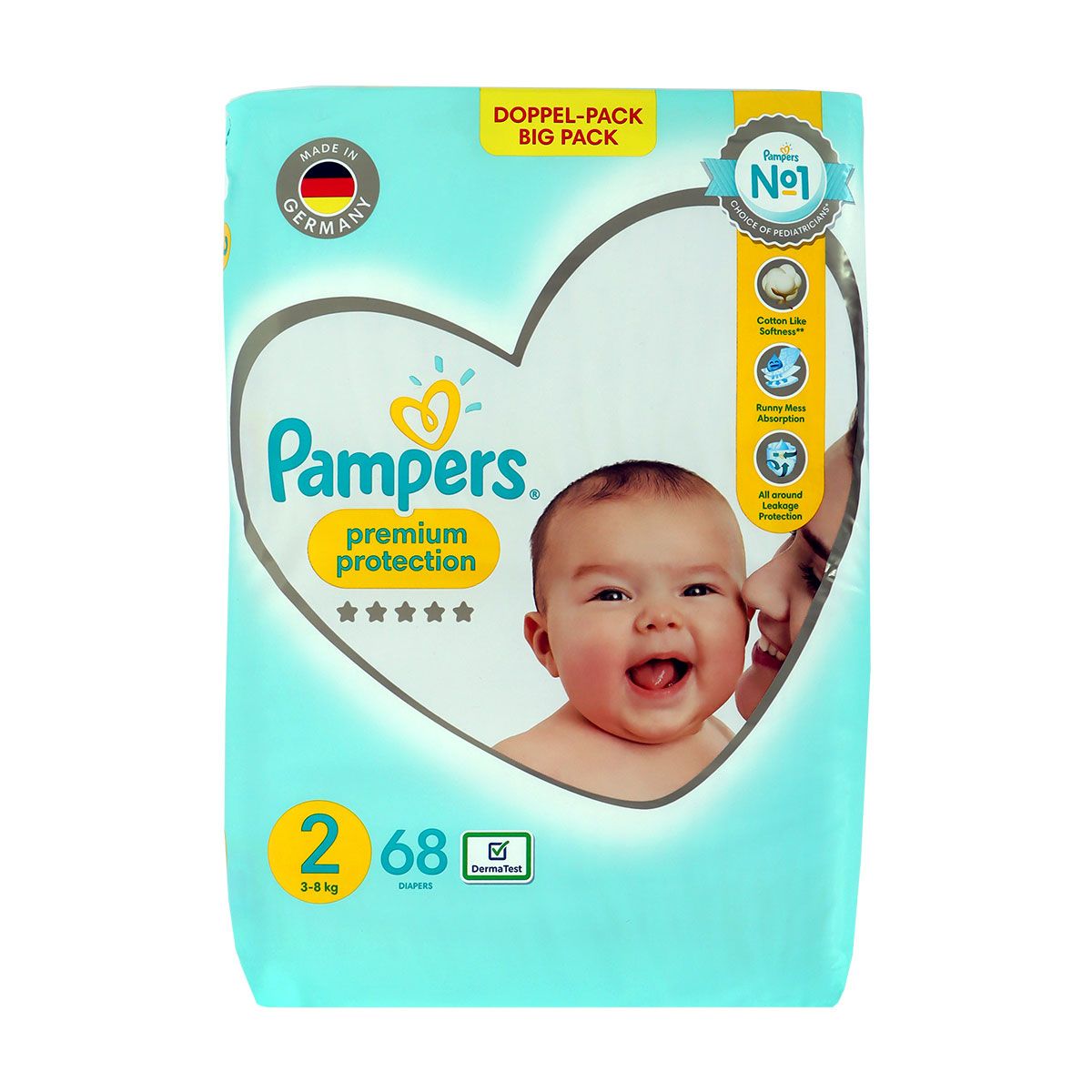 Pampers Premium Protection Size 2 3-8 Kg 68 Diapers Pack Pampers Yallatoys