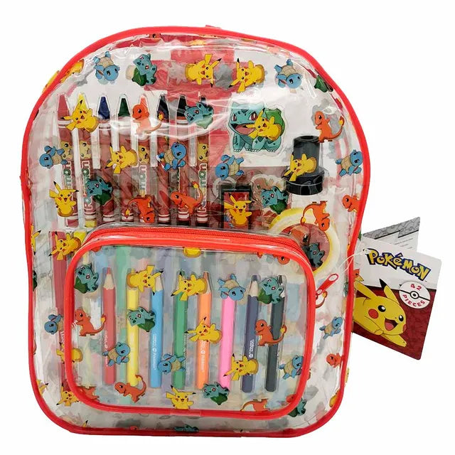 Buy Pokemon 42 Pieces Art Set In Backpack | Yallatoys.com