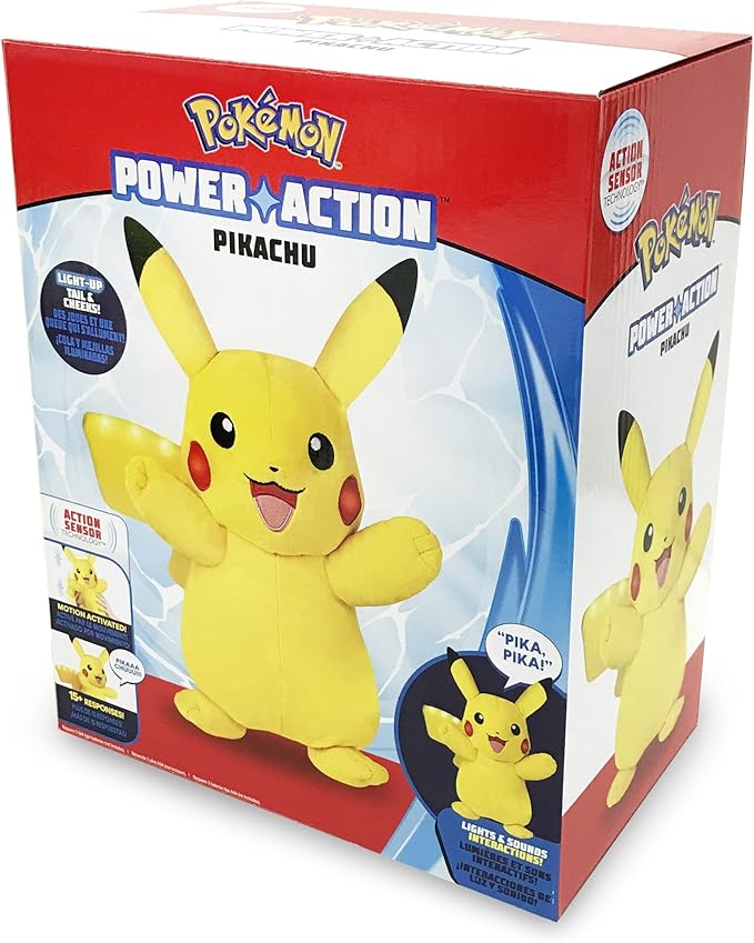 Buy Pokemon Power Action Pikachu 12inch Talking Plush Toy | Yallatoys.com