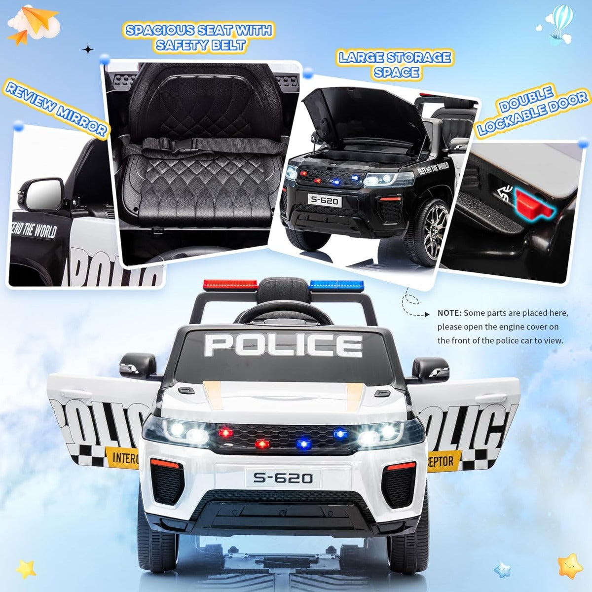 police cruiser toy with lights and sirens s620