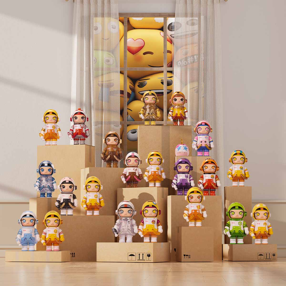 Buy Pop Mart Mega Space Molly Emoji Series (Sold Seperately Subject to Availability) | Yallatoys.com