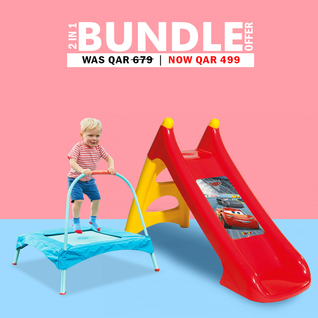 Buy TP Junior Trampoline&Smoby Cars Slide Bundle Pack 7 | Yallatoys.com