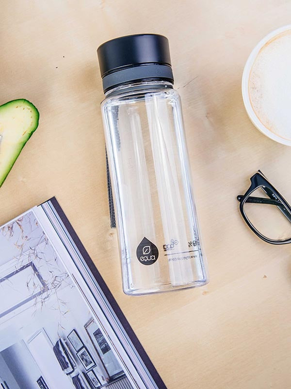 Buy Equa BPA Free Plain Black 600ml Water Bottle | Yallatoys.com