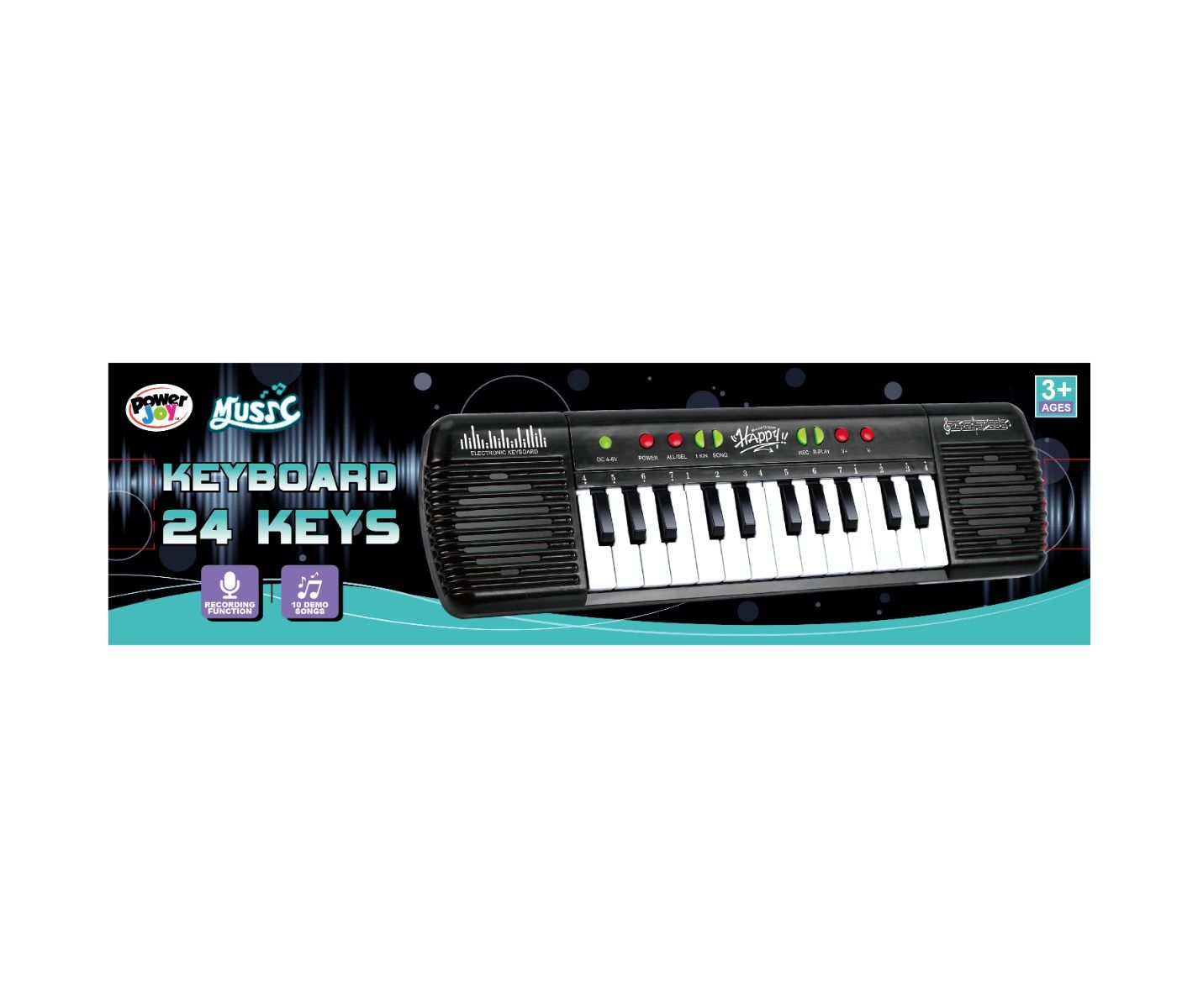 Buy Power Joy Music Keyboard 24Keys with Mic Battery Operated | Yallatoys.com