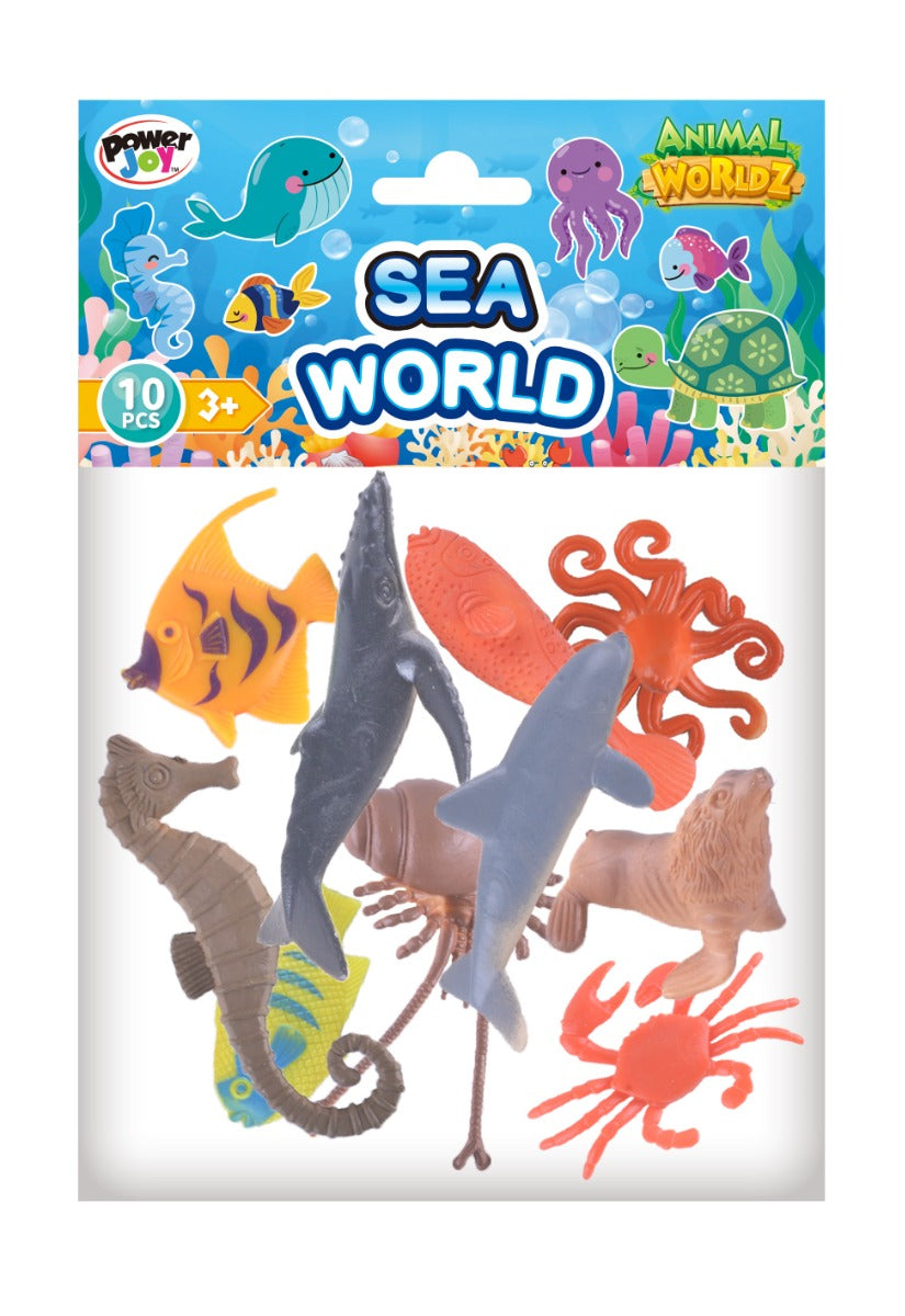 Buy Power Joy Animal Worldz Sea World 2 10Pcs | Yallatoys.com