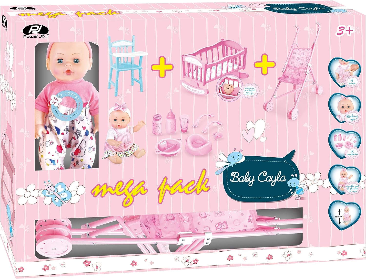 Buy Power Joy Baby Cayla Megapack with 30cm Doll | Yallatoys.com