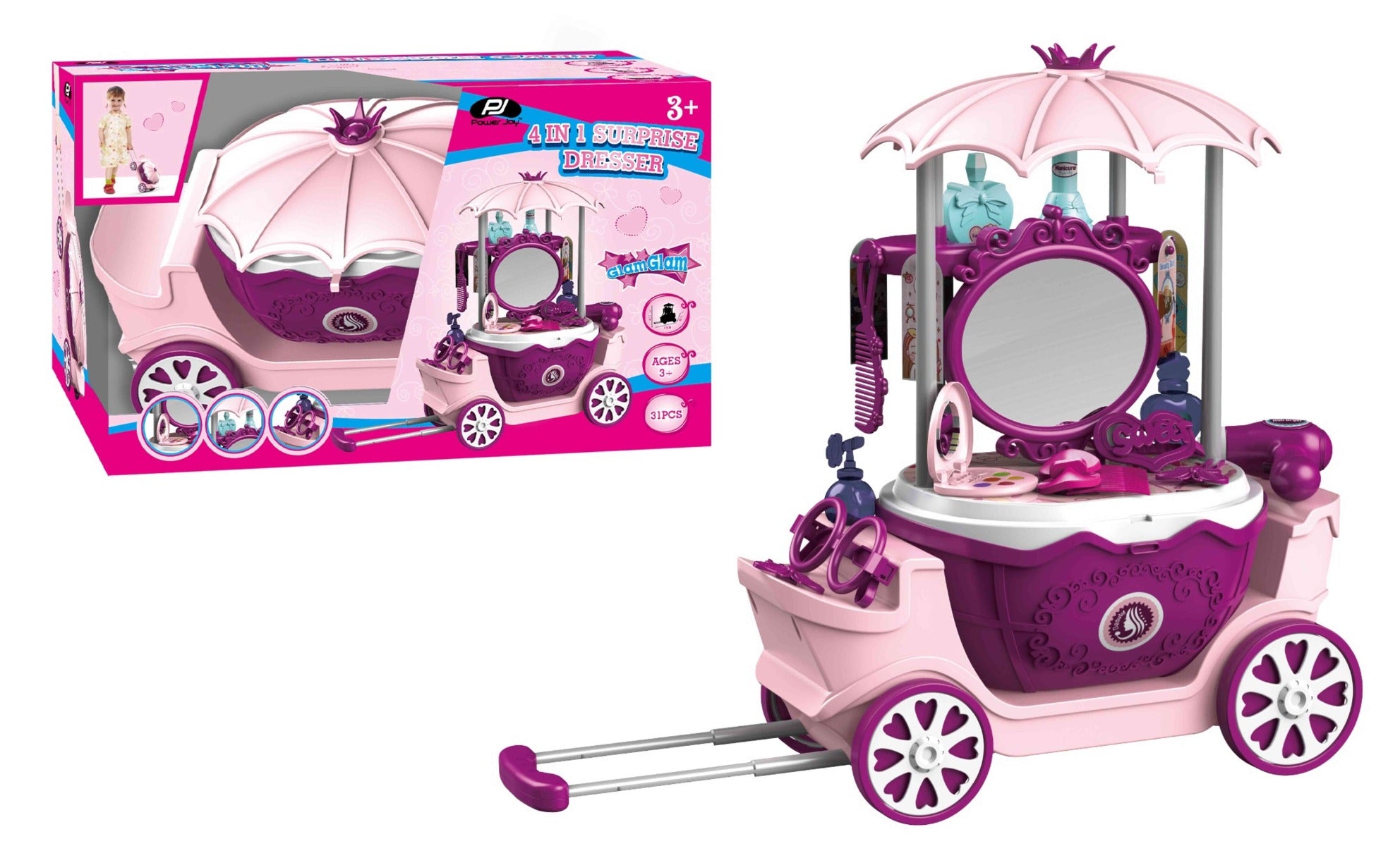 Buy Power Joy Glamglam Surprise Dresser 4 in 1 | Yallatoys.com