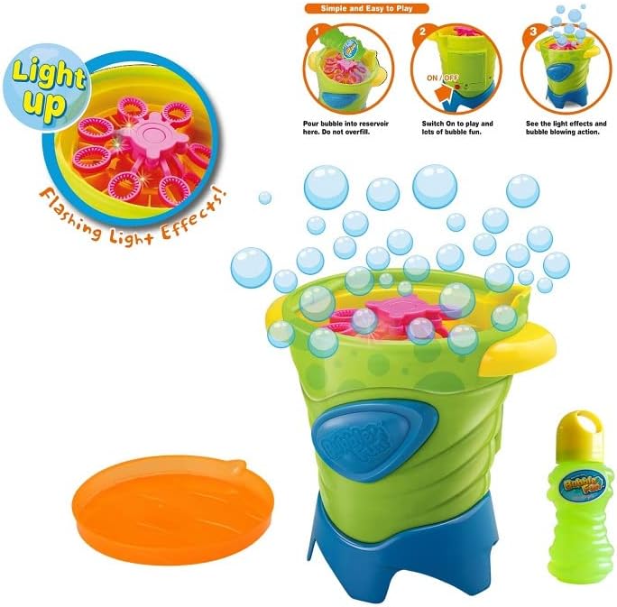 Buy Power Joy Bubble Fun Fountain Lights Up With 118ml Bubble Solution | Yallatoys.com
