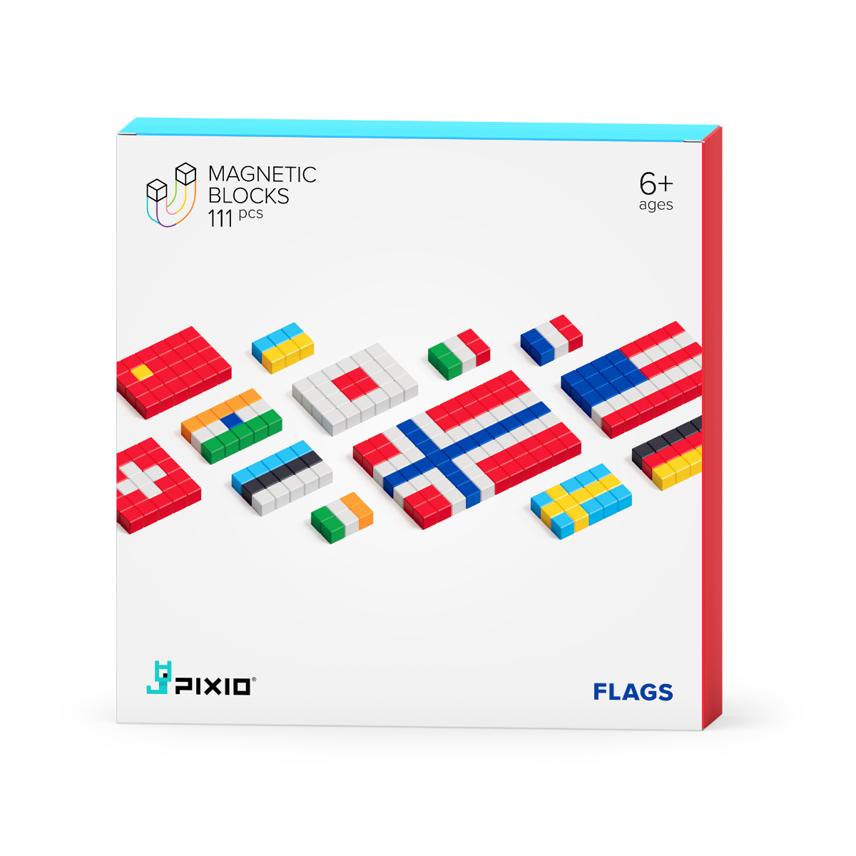 Buy Pixio Flags 111 Magnetic Blocks | Yallatoys.com