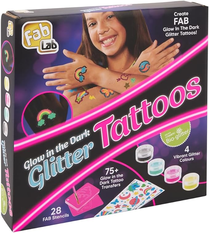 Buy Play Monster Glow in The Dark Glitter Tattoos Kit | Yallatoys.com