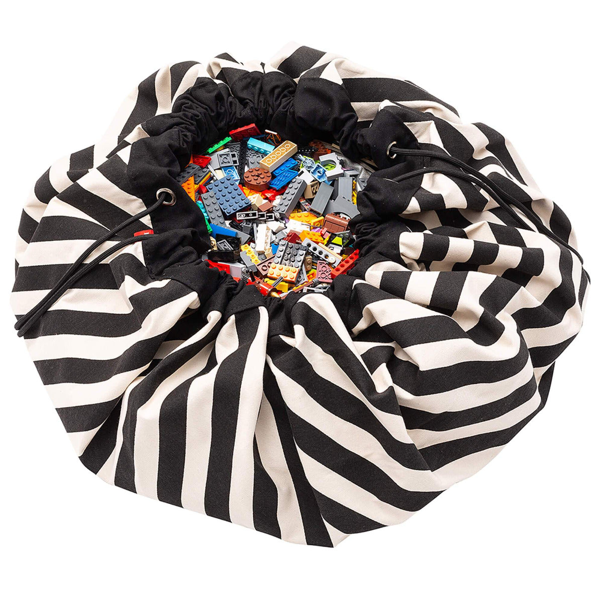 Play&go Prints Playmat and Storage Bag Strips Black Play&go Yallatoys