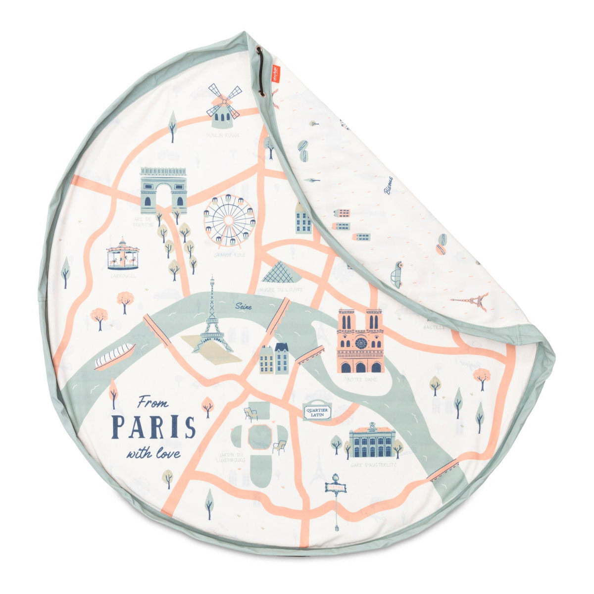 Play&go Prints Playmat and Storage Bag Paris Map Play&go Yallatoys