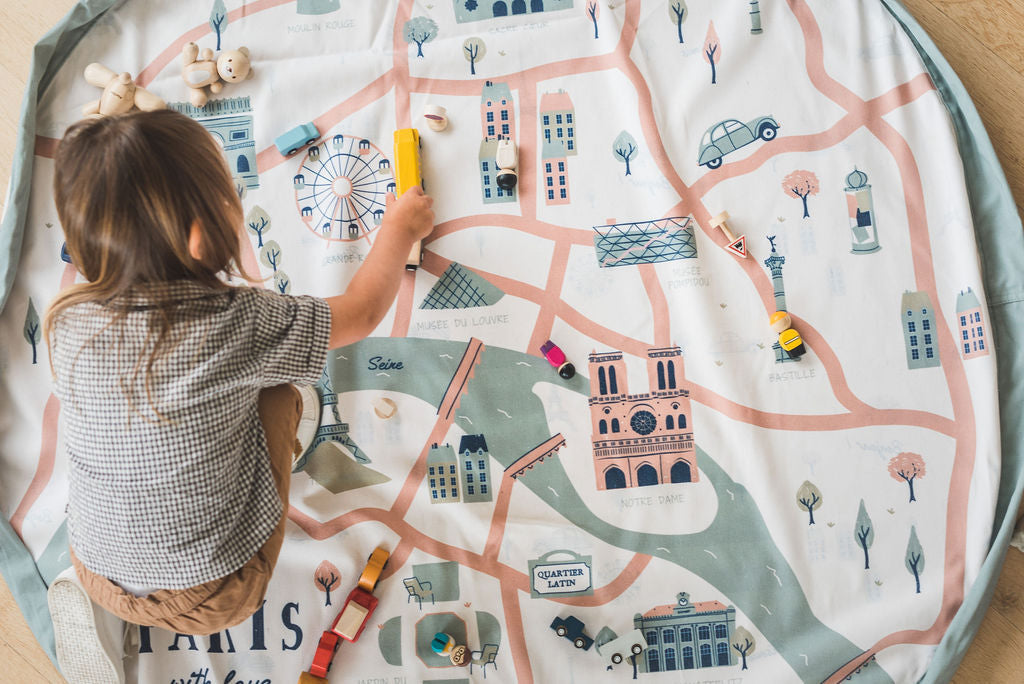 Play&go Prints Playmat and Storage Bag Paris Map Play&go Yallatoys