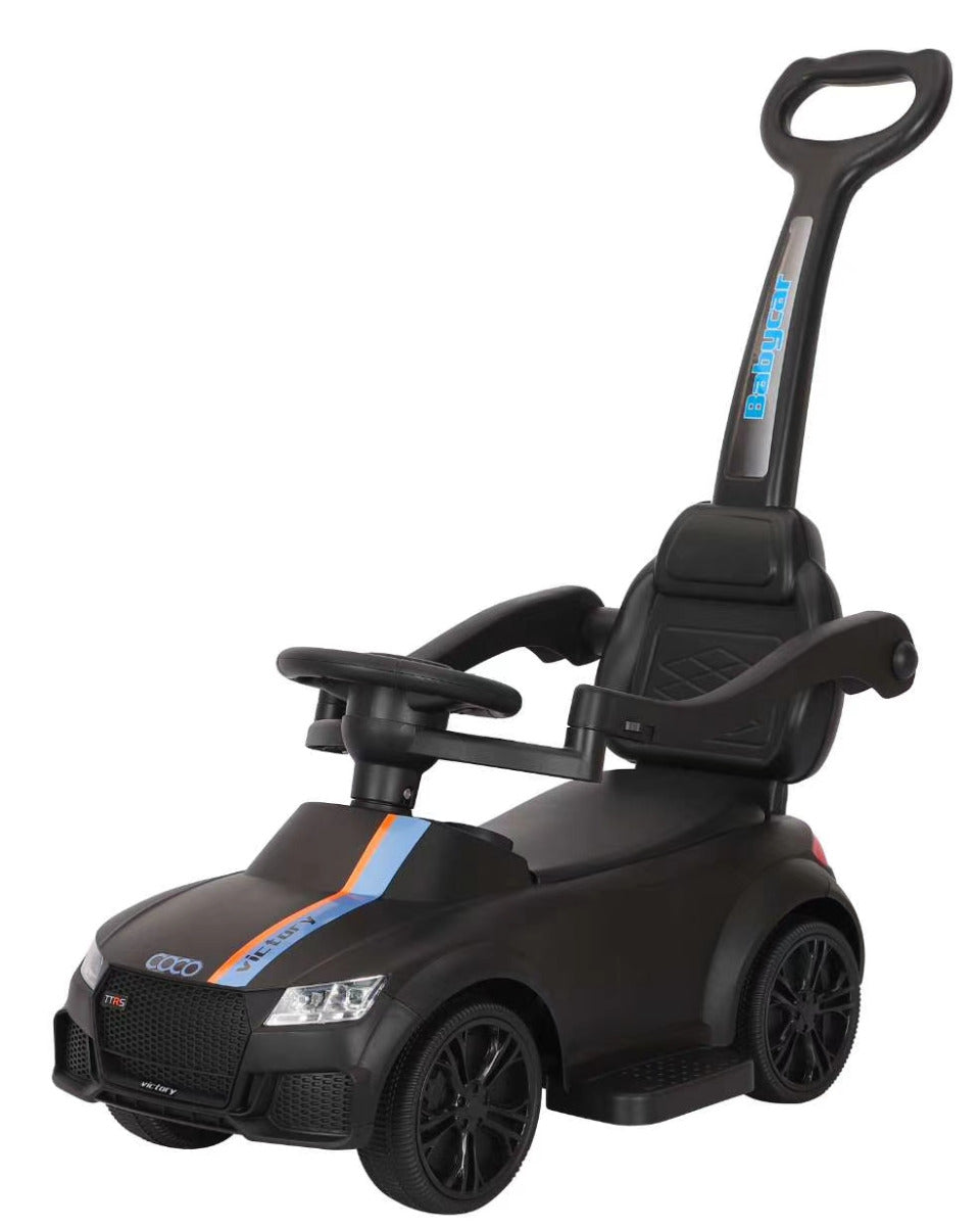 Buy Ride & Roll Pushing Car With Light And Music Black | Yallatoys.com