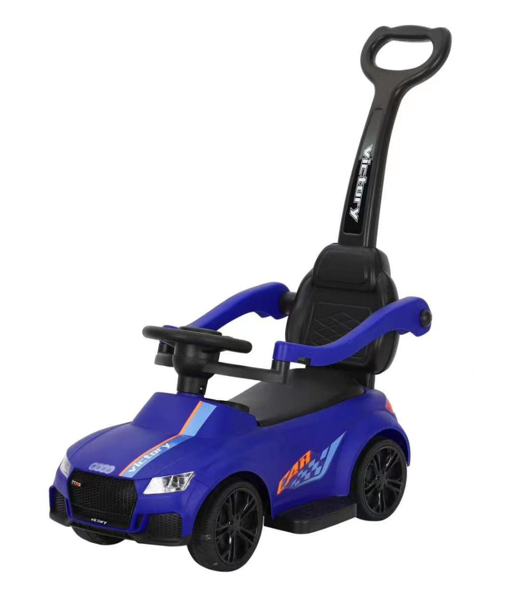 Buy Ride & Roll Pushing Car With Light And Music Blue | Yallatoys.com