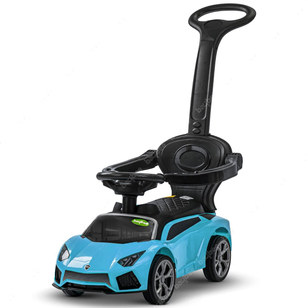 Buy Ride & Roll Pushing Car With Light And Music Blue | Yallatoys.com