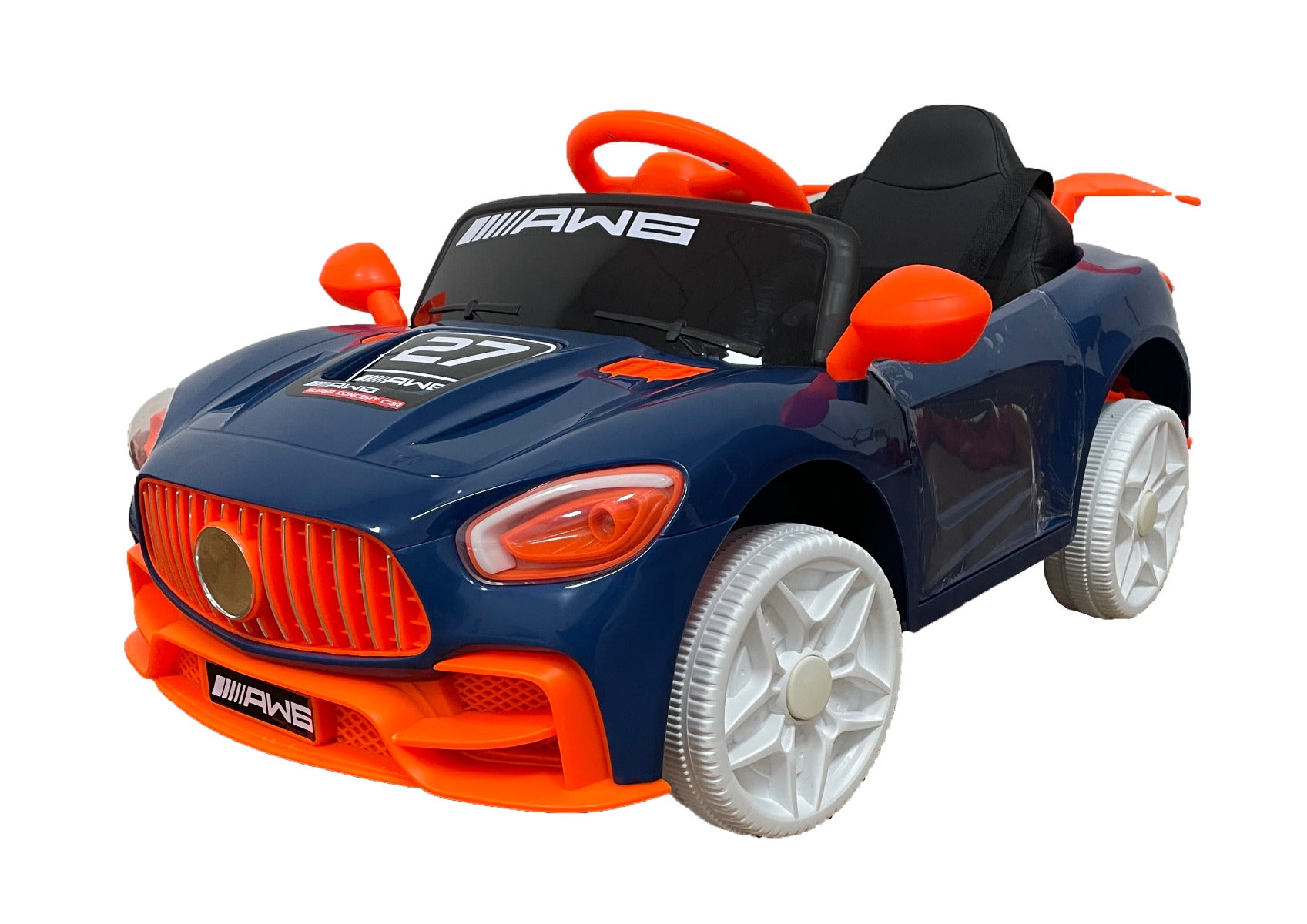 Buy Ride & Roll Mercedes Design Electric Ride On Blue Orange | Yallatoys.com