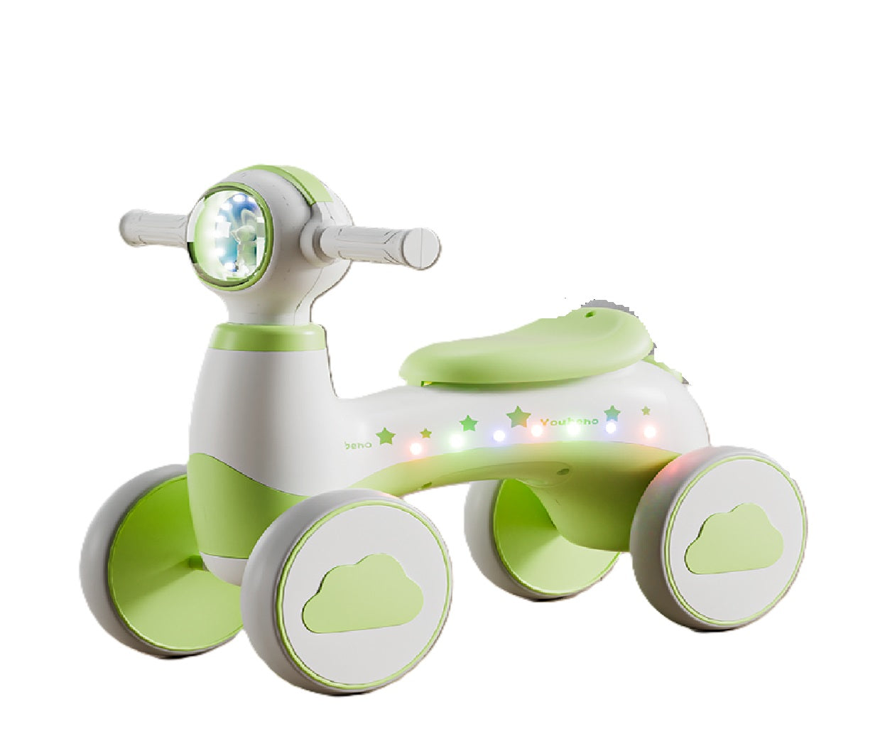 Buy Ride & Roll Smart Balance Bike With Light And Sound Green And White | Yallatoys.com