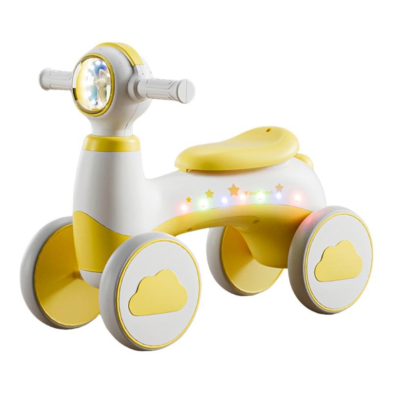 Buy Ride & Roll Smart Balance Bike With Light And Sound Yellow And White | Yallatoys.com