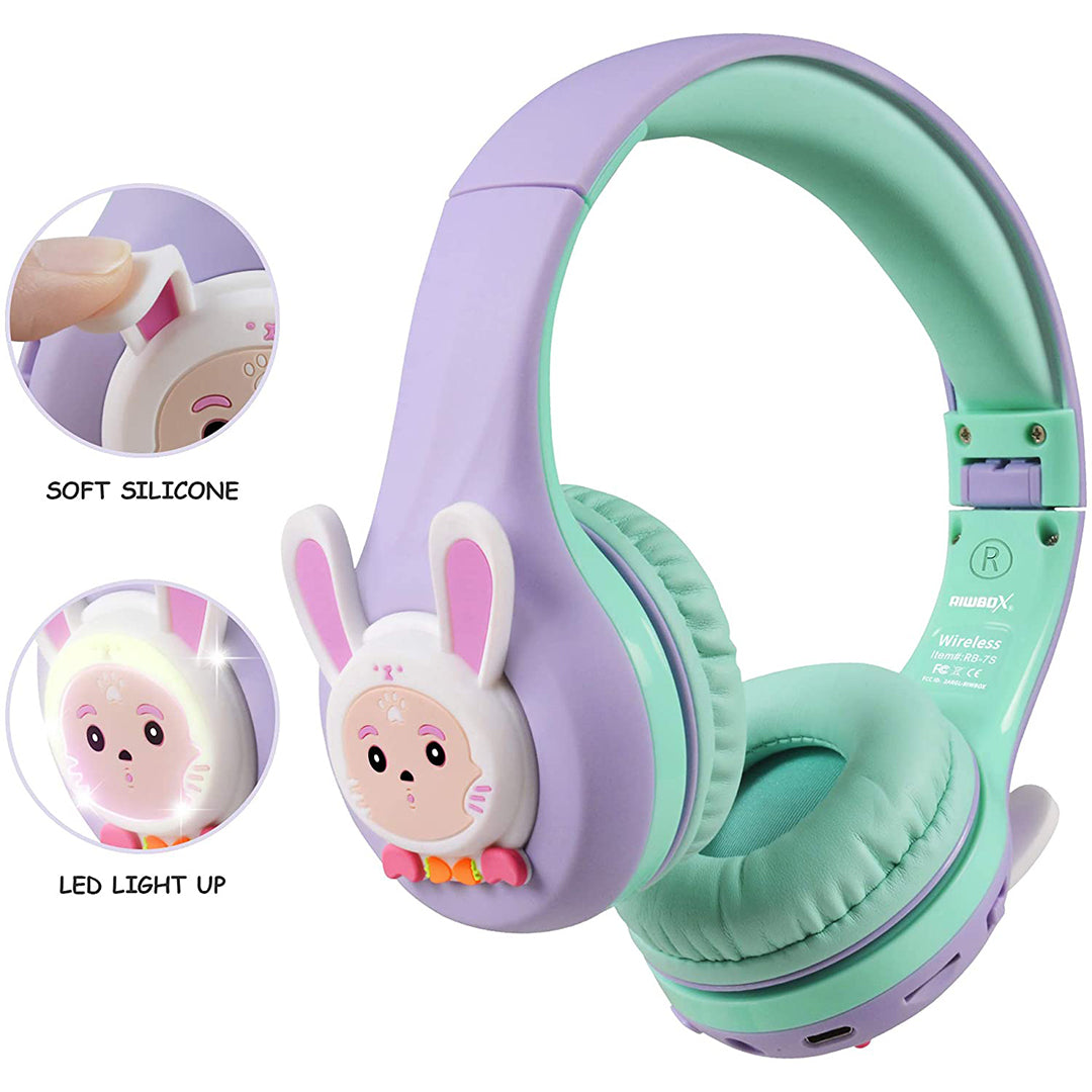 Buy Riwbox Rabbit Bluetooth Headphones With Led For Kids | Yallatoys.com