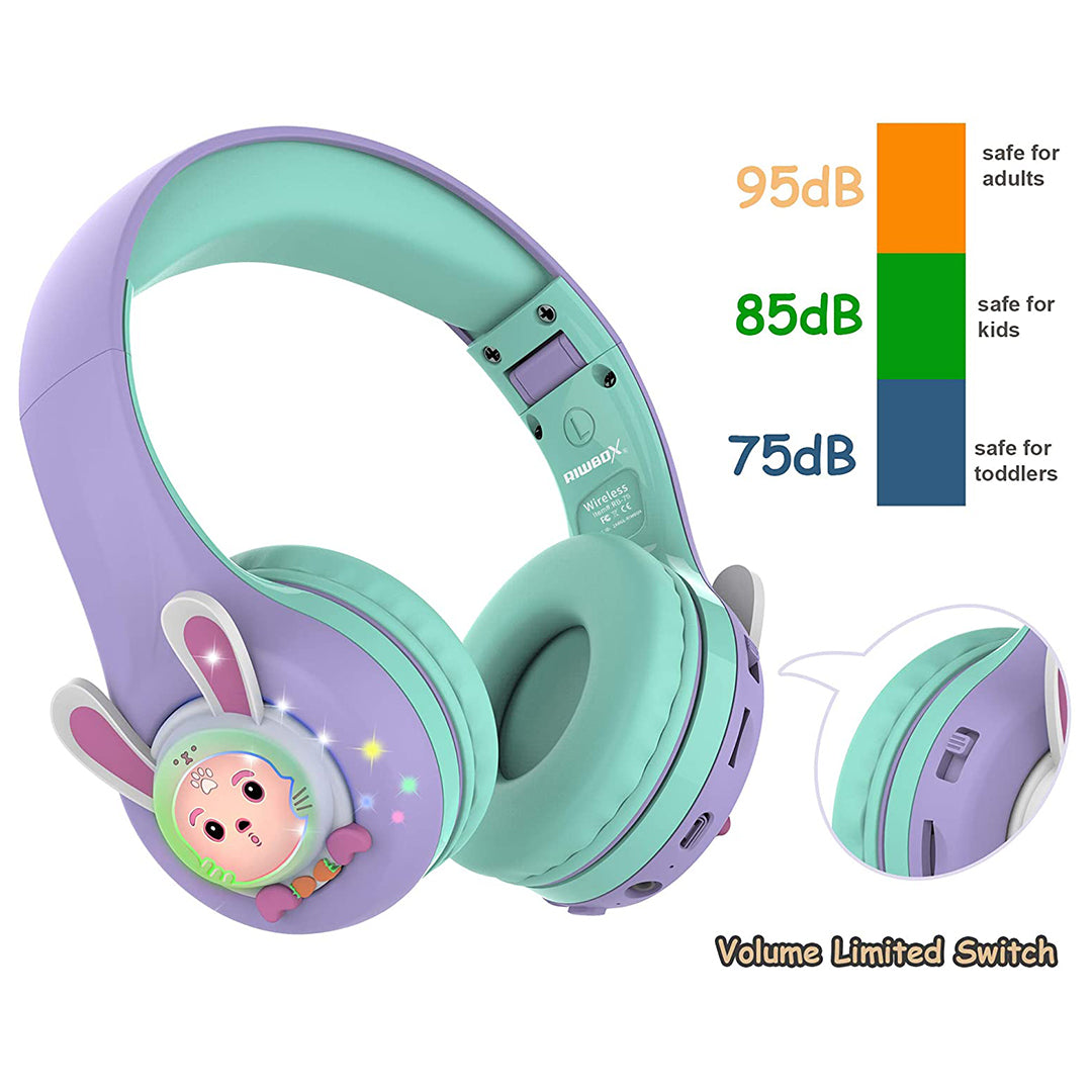 Buy Riwbox Rabbit Bluetooth Headphones With Led For Kids | Yallatoys.com
