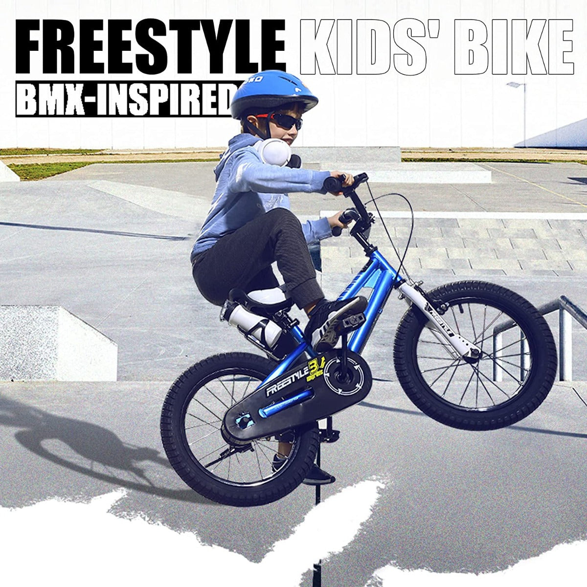 Buy Royal Baby Freestyle 12inch Kids Bicycle Blue | Yallatoys.com