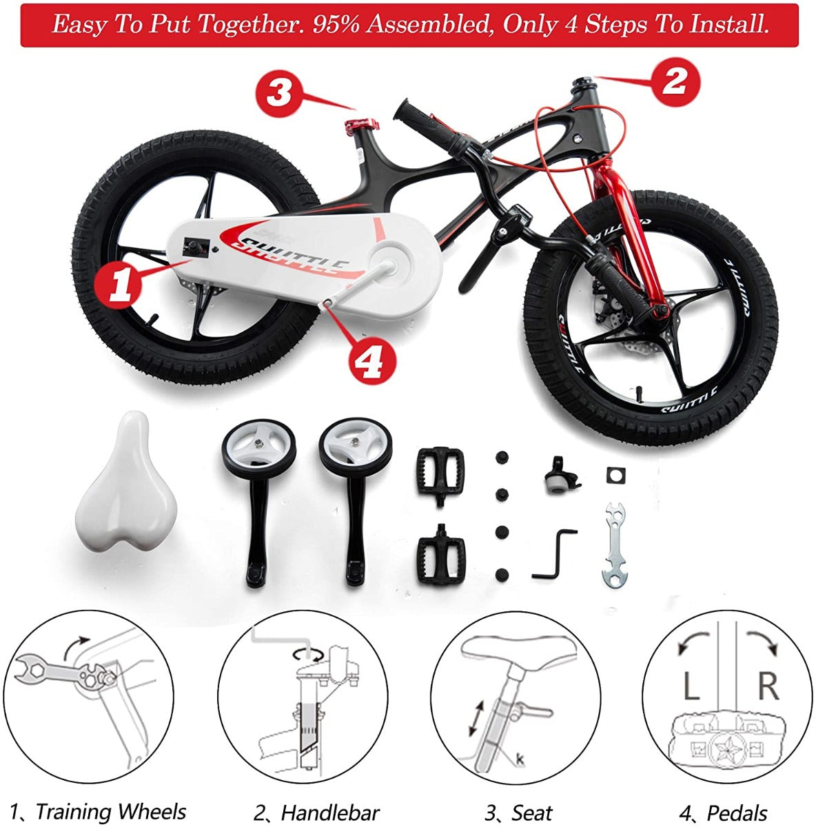 Buy Royal Baby Space Shuttle 14Inch Bicycle Black | Yallatoys.com