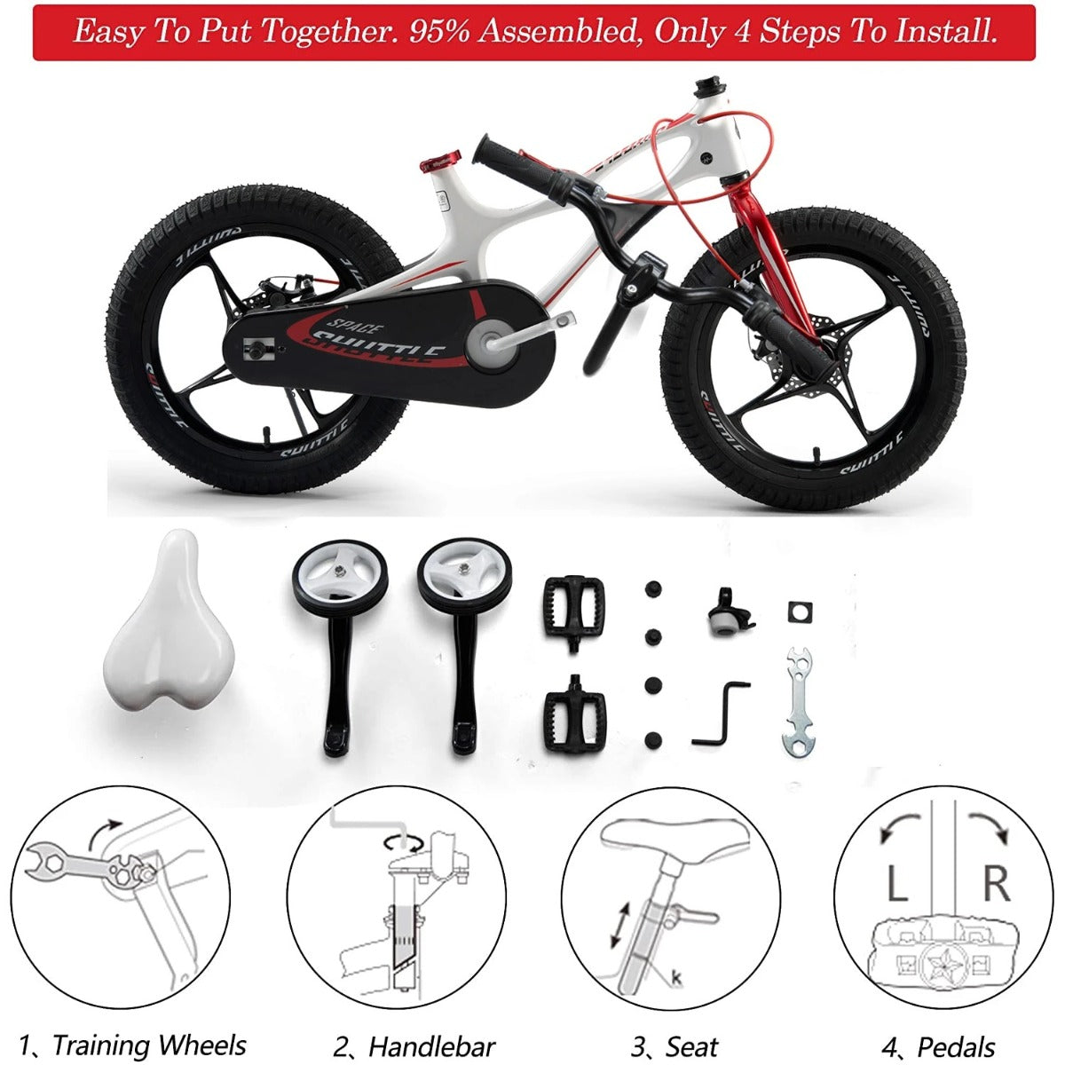 Buy Royal Baby Space Shuttle 16Inch White Bicycle | Yallatoys.com